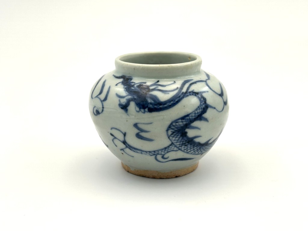 元時代　染付龍文小壺